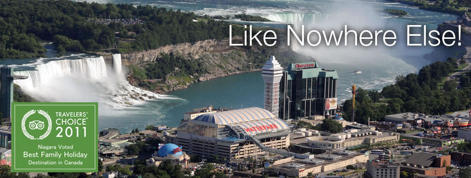 Falls Avenue Resort, Niagara Falls Ontario, Aerial Photograph