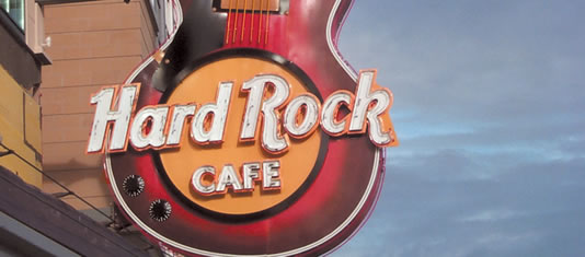 Guitar Sign at the Hard Rock Cafe Niagara Falls