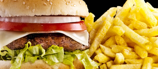 Hamburger and Fries