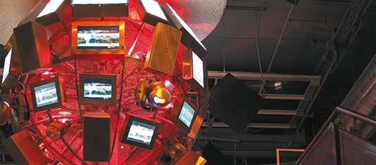 Electronic Disco Ball at the Hard Rock Club